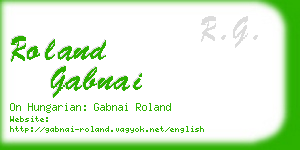 roland gabnai business card